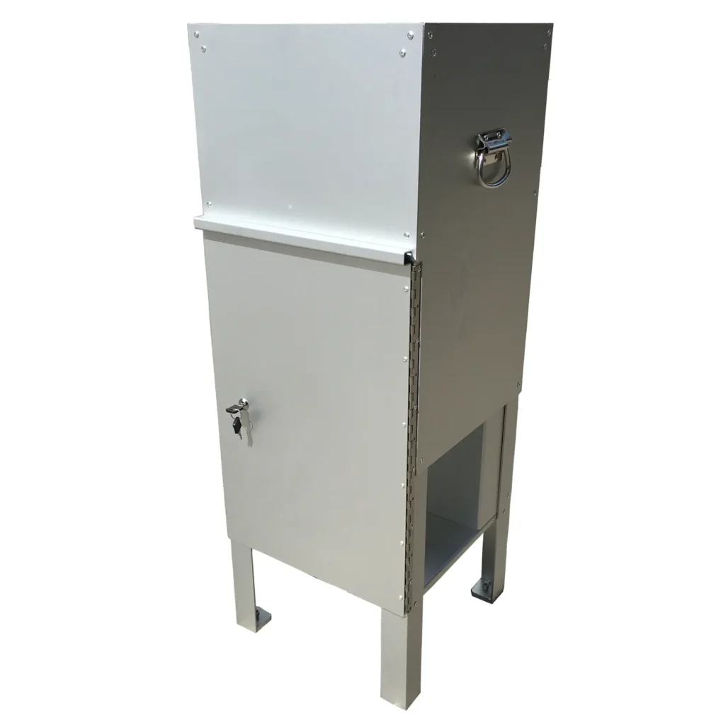 Base cabinet assembled for high volume ambient air sampler