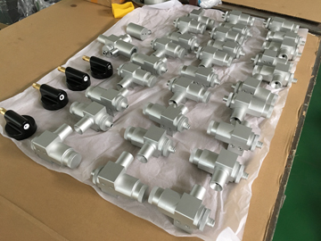 Air sampler cabinet packed with protective foam for sea freight