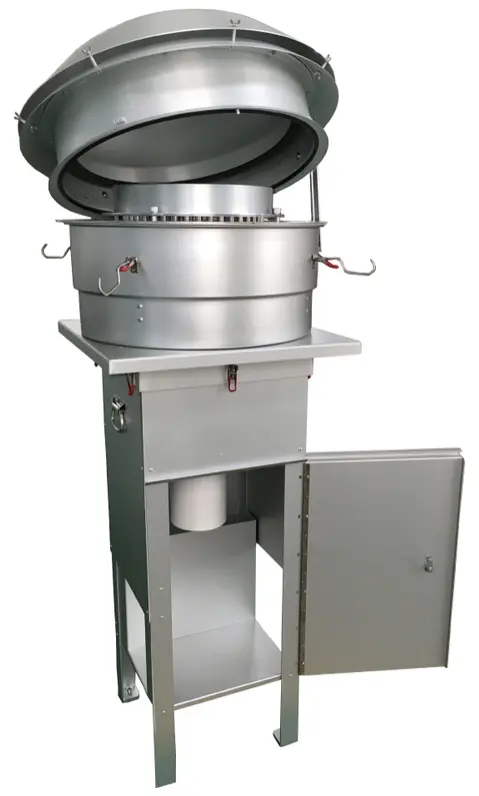 PM2.5 high volume air sampler assembly diagram with part list